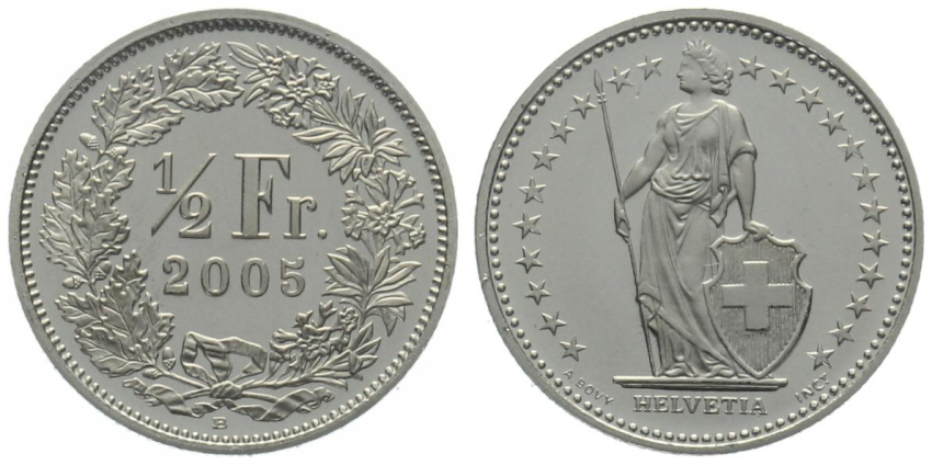 1/2 Franken 2005 B